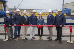 Pictured from left: Jim Quagline, Walter Tschernkowitsch, Doug Shamblen, Kevin Graney, Sarah Sarnecki, Bill Cuddy, Efren Acosta
