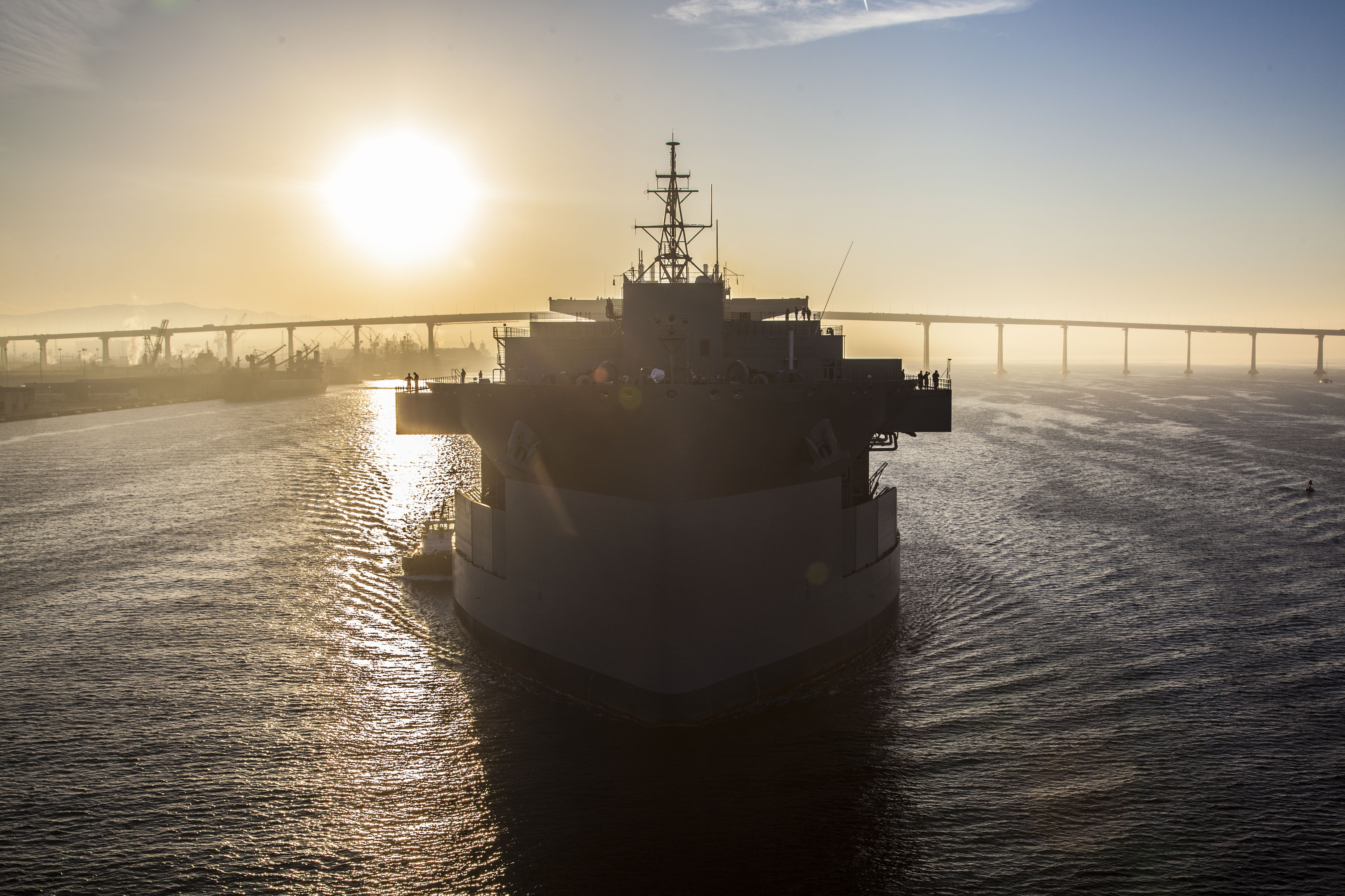 USNS Hershel "Woody" Williams, designed and built by General Dynamics NASSCO, completes sea trials and is delivered to the U.S. Navy