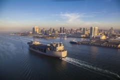 USNS Hershel "Woody" Williams, designed and built by General Dynamics NASSCO, completes sea trials and is delivered to the U.S. Navy