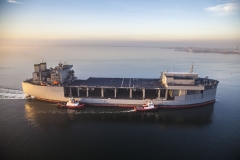 USNS Hershel "Woody" Williams, designed and built by General Dynamics NASSCO, completes sea trials and is delivered to the U.S. Navy