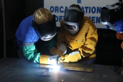 Construction of the USNS Hershel "Woody" Williams, an expeditionary sea base for the U.S. Navy, takes place in General Dynamics NASSCO's San Diego shipyard.