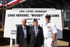 Colonel Robert Modrzejewski, USMC (Ret), Medal of Honor Recipient; CWO-04 Hershel "Woody" Williams, USMC (Ret), Medal of Honor Recipient; and Senior Chief Special Warfare Operator (SEAL) Edward Byers, Jr., Medal of Honor Recipient