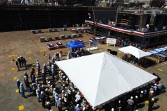 USNS Hershel Woody Williams Keel Laying - Aerial View