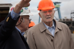 NASSCO President Fred Harris and Senator John Glenn