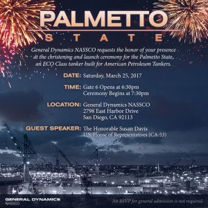 Palmetto State Christening & Launch @ General Dynamics NASSCO | San Diego | California | United States